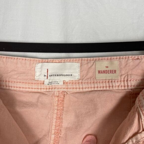 Anthropologie Pink Linen Blend The Wanderer Utility Pants - Women’s  28 - Picture 7 of 9